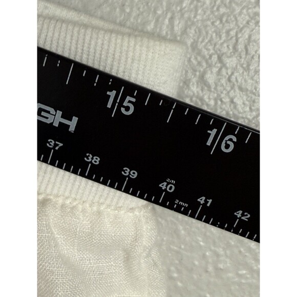 Bella Dahl Cream Lightweight Linen Relaxed Drawstring Pants Size M Comfort Waist - Picture 9 of 10